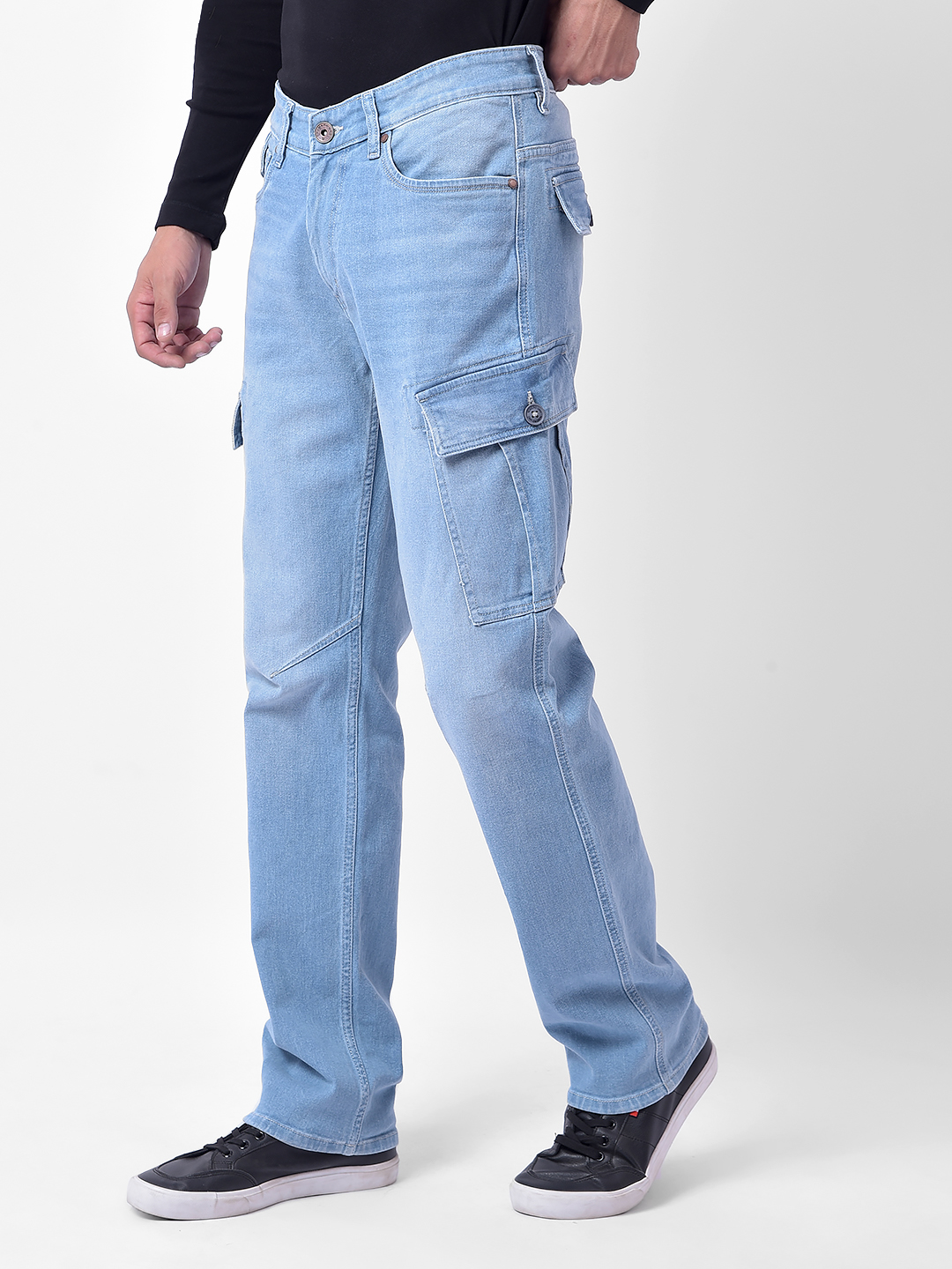 Numero Uno Men Light Blue Regular Fit Mid Rise Sustainable Jeans